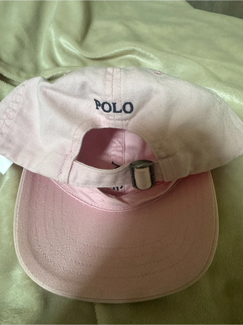 Polo by Ralph Lauren Light Pink baby Kids Baseball Cap with Navy Logo